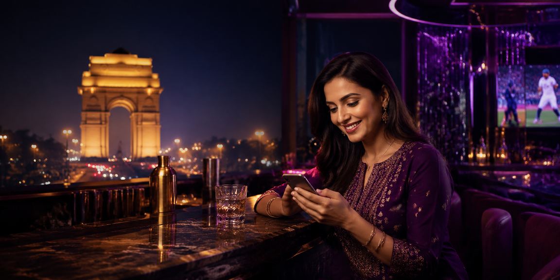 VIP player gaming on mobile device near India Gate Delhi
